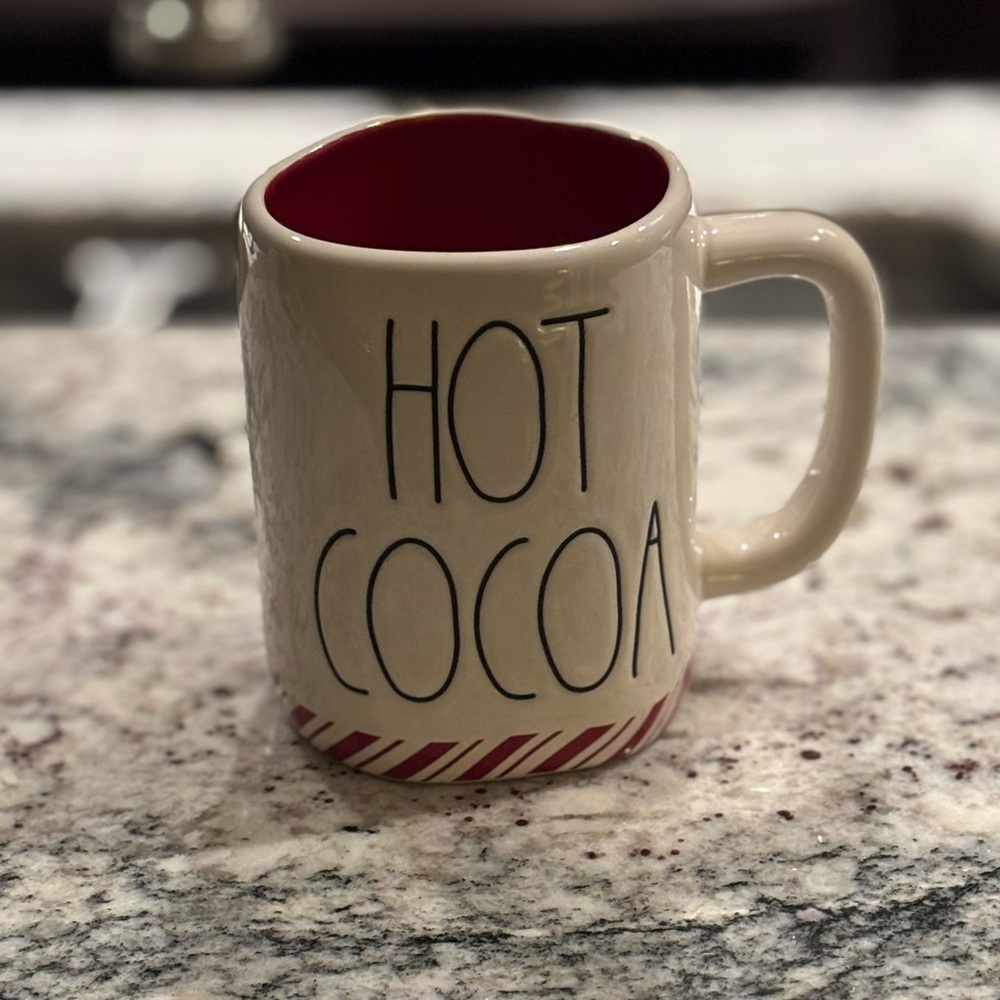 Rae Dunn Cream and Red Hot Cocoa Mug